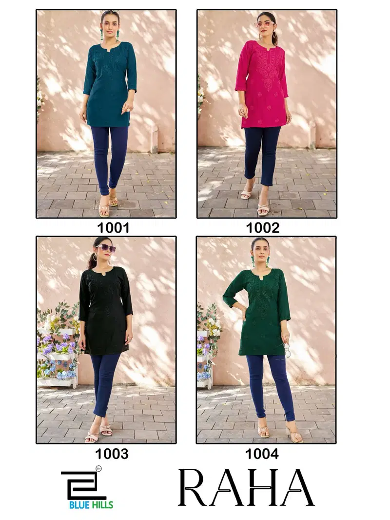 Raha By Blue Hills Viscose Modal Ladies Top Wholesale Shop In Surat